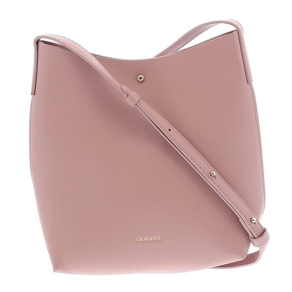 💕NWOT ANTHROPOLOGIE SAMARA BLUSH PINK CROSSBODY BUCKET BAG 💕 - Picture 2 of 5